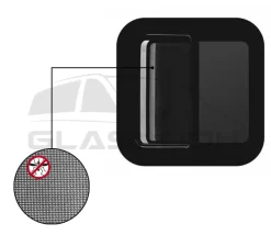 GC Privacy glass 425 x 425 mm universeel schuifraam - Rechts