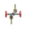 Gimeg 1/4 inch links tweeweg aftakkraan
