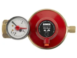 Gimeg Kombi X 1/4"li 30 mbar drukregelaar met manometer
