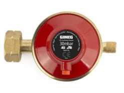 Gimeg 30 mbar 1/4" li gasdrukregelaar met afblaasventiel