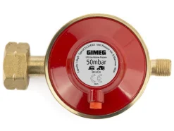 Gimeg 50 mbar 1/4" links drukregelaar met afblaasbeveiliging