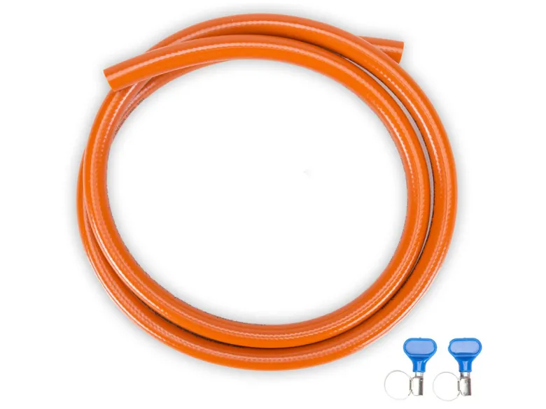 Gimeg 2 meter HD pvc gasslang met 2 slangklemmen