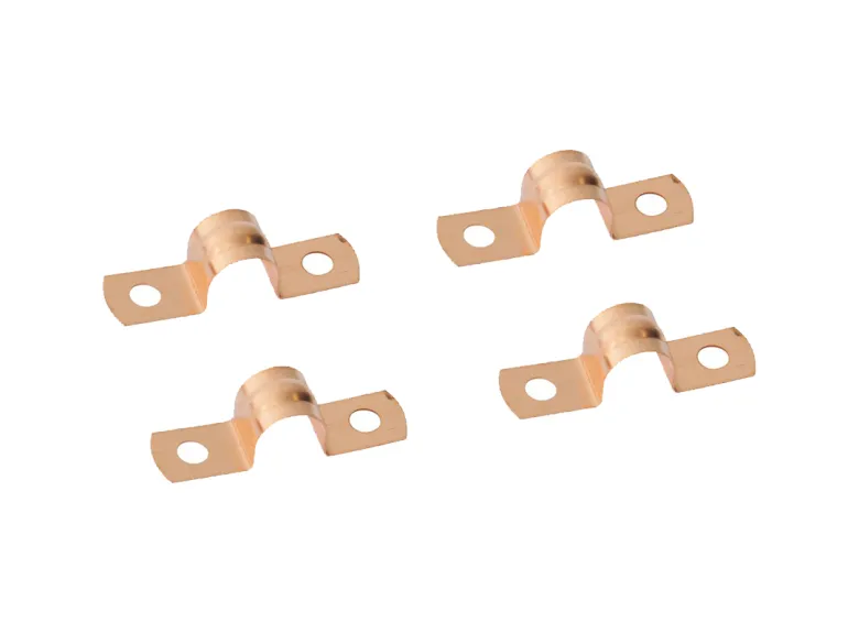 Gimeg 10 mm roodkoperen pijpzadels - 4 stuks