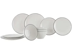 Gimex Linea Line 12-delig serviesset - Black