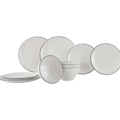 Gimex Linea Line 12-delig serviesset - Black