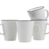Gimex Linea Line 350 ml Black set van 4 mokken