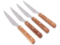 Gimex Nature Line Wood RVS messenset - Set van 4