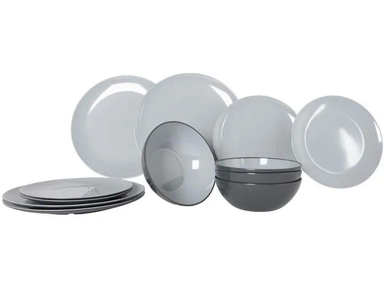 Gimex Vivid Line 12-delig serviesset - Grey