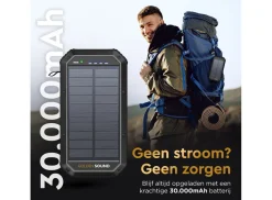 Golden Sound powerbank op zonne-energie - 30.000mAh
