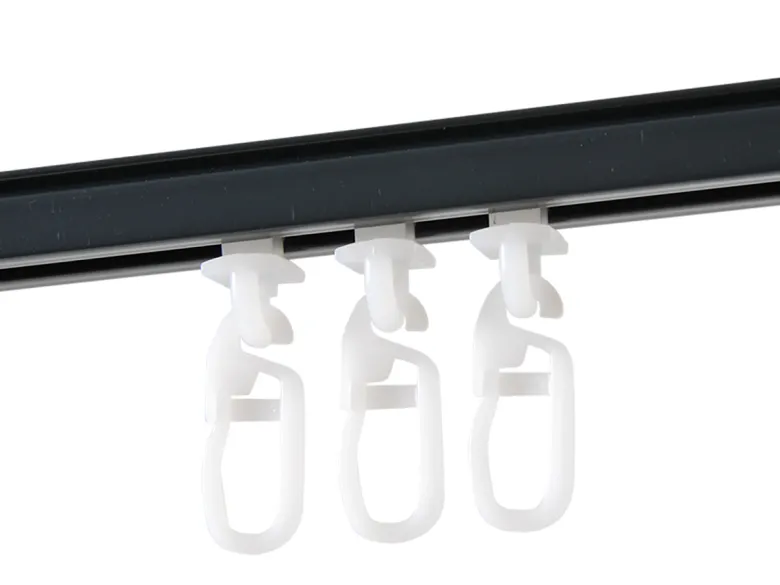 Gordijnrail met runners 150 cm - anthracite