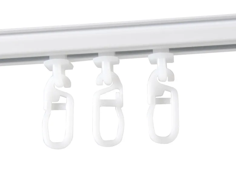Gordijnrail met runners 150 cm - white