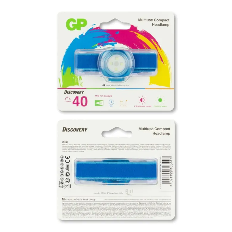 GP CH31 40 lumen hoofdlamp - Blue