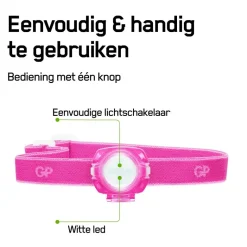 GP CH31 40 lumen hoofdlamp - Pink