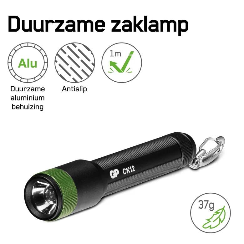 GP CK12 20 lumen zaklamp - Black