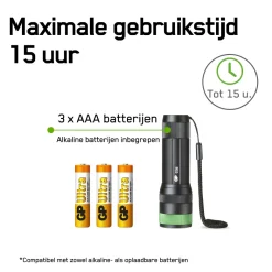 GP C32 300 lumen zaklamp - Black