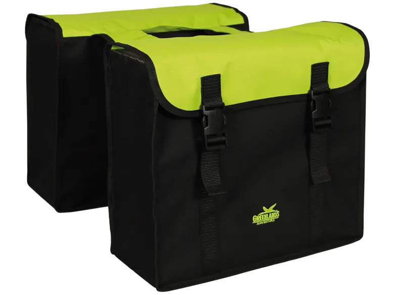 Greenlands Colourfull lime dubbele fietstas