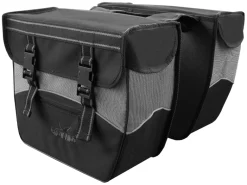 Greenlands Hardbox zwart witte dubbele fietstas