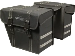 Greenlands 40 liter zwarte dubbele fietstas