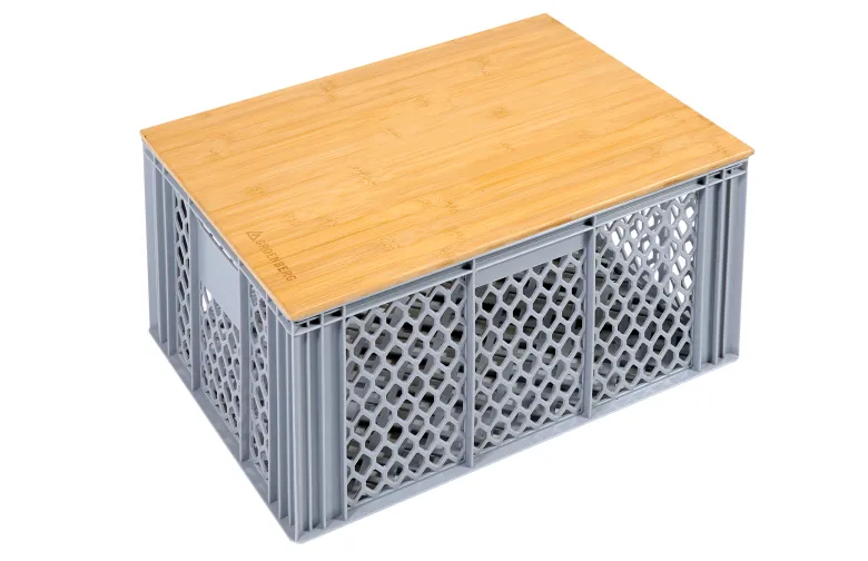 Groenberg Boks M bamboe campingtafel voor Eurobox - 60 x 40 cm