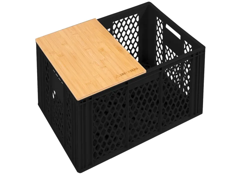 Groenberg Boks S bamboe campingtafel voor Eurobox - 40 x 30 cm