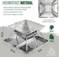 Groenberg Eldfjell medium Houtskoolgrill