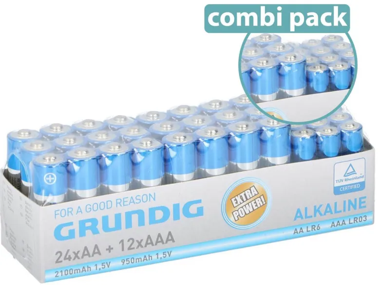 Grundig AA en AAA batterijen - Set van 36