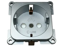 HABA C-line wandcontactdoos - silver