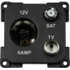 HABA 12V contactdoos met antenne en satelliet aansluiting