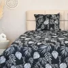 HappyBed Black leaves All year dekbed - 140 x 220 cm