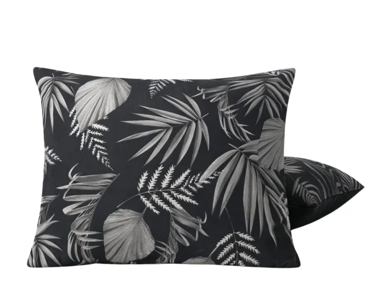 HappyBed Black leaves set van 2 kussenslopen - 60x70 cm