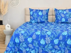 HappyBed Blue leaves All year dekbed - 140x220 cm