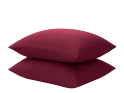 HappyBed Karmozijnrode pruim Set van 2 kussenslopen - 80x80 cm