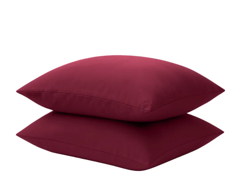 HappyBed Karmozijnrode pruim Set van 2 kussenslopen - 80x80 cm