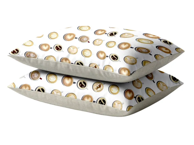 HappyBed Koffiedroom set van 2 kussenslopen - 60x70 cm