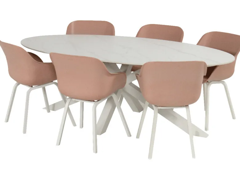 Hartman Le Soleil white stylish pink element diningstoel