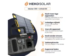 HEKO Solar Master 300 Powerstation met 60W Zonnepaneel