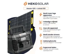 HEKO Solar Master 600 Powerstation met 100W Zonnepaneel