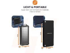 HEKO Solar Pulse Solar Powerbank met Unfold 15 Solar Panel