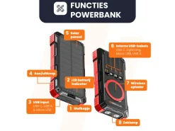 HEKO Solar Spark Powerbank met Unfold 15 Solar Panel