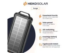 HEKO Solar Surge 10000mAh Solar Powerbank