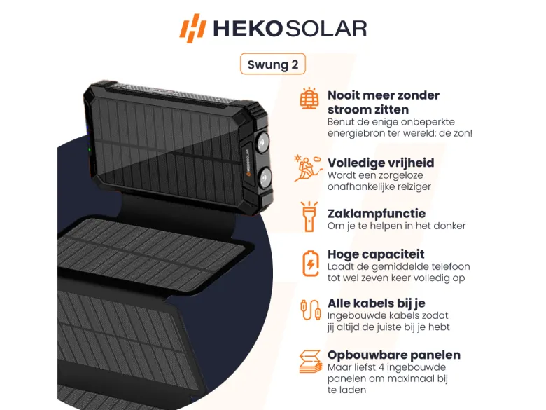 HEKO Solar Swung 30000mAh Solar Powerbank