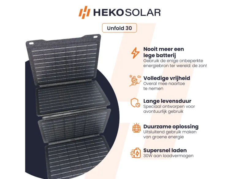 HEKO Solar Unfold 30 Watt zonnepaneel