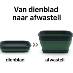 Hem afwas set bamboe borstel met afdruipmat - Grey