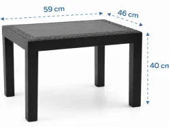 HEM Anthracite bijzettafel - 59 x 46 x 40 cm