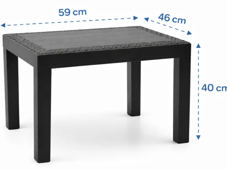 HEM Anthracite bijzettafel - 59 x 46 x 40 cm