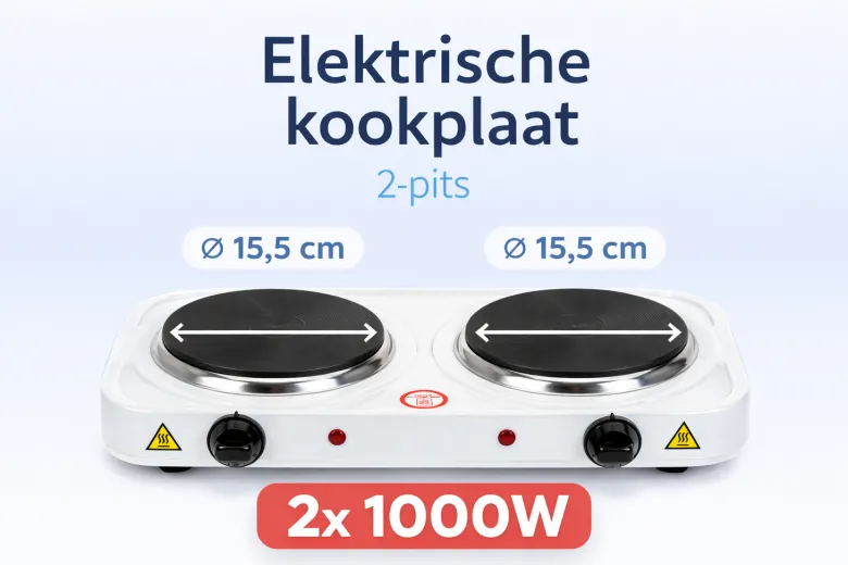HEM elektrische camping kookplaat - 2 Pits