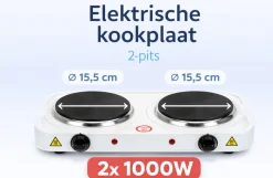 HEM elektrische camping kookplaat - 2 Pits