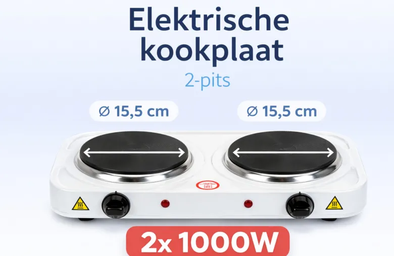 HEM elektrische camping kookplaat - 2 Pits