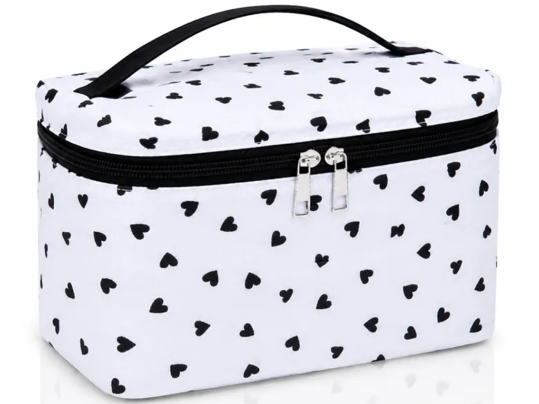 HEM Hartjes toilettas - White/Black