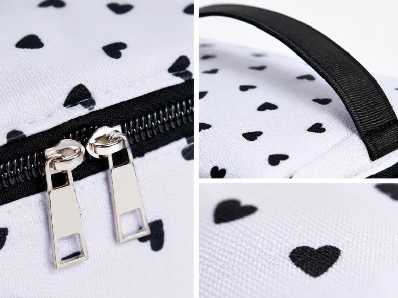 HEM Hartjes toilettas - White/Black